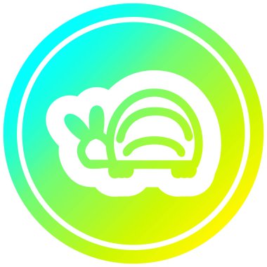 soğuk degrade spektrumda sevimli böcek dairesel