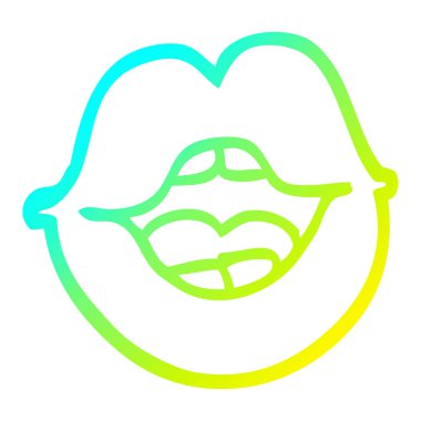 soğuk degrade çizgi çizim karikatür kırmızı dudaklar