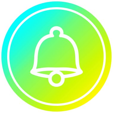 soğuk degrade spektrumda eski çan dairesel