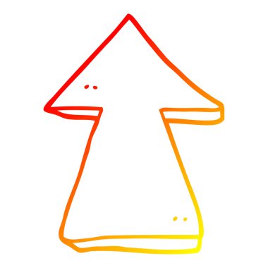 sıcak degrade çizgi çizim karikatür işaret ok