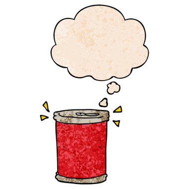 karikatür soda olabilir ve grunge doku desen st düşünce kabarcık