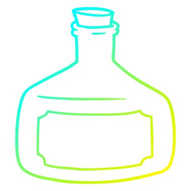 soğuk degrade çizgi eski şişe karikatür çizim