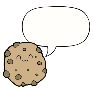 karikatür bisküvi ve konuşma balonu