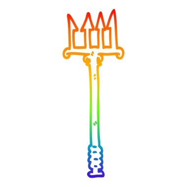 gökkuşağı gradyan çizgi çizim karikatür pitchfork