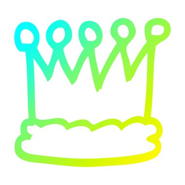 soğuk degrade çizgi çizim karikatür altın taç