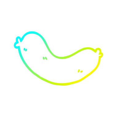 soğuk degrade çizgi çizim karikatür pişmemiş sosis