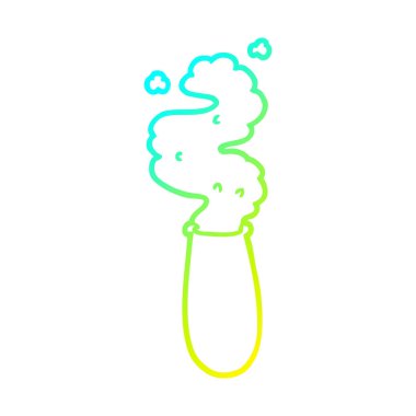 soğuk degrade çizgi çizim karikatür bilim test tüpü