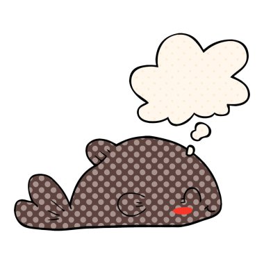 çizgi film balık ve çizgi roman tarzında düşünce balonu