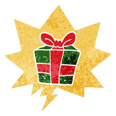 retro dokulu tarzda karikatür mevcut ve konuşma balonu