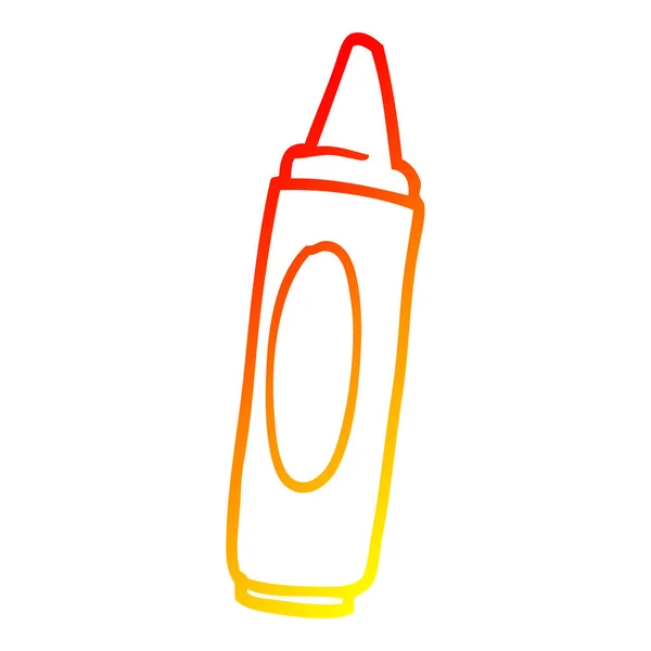 Linha gradiente quente desenho desenho desenhos animados colorir lápis de cor — Vetor de Stock