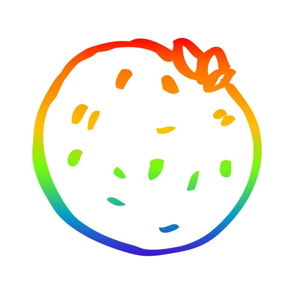 Duhový gradient čára kresba kreslený grapefruitu — Stockový vektor