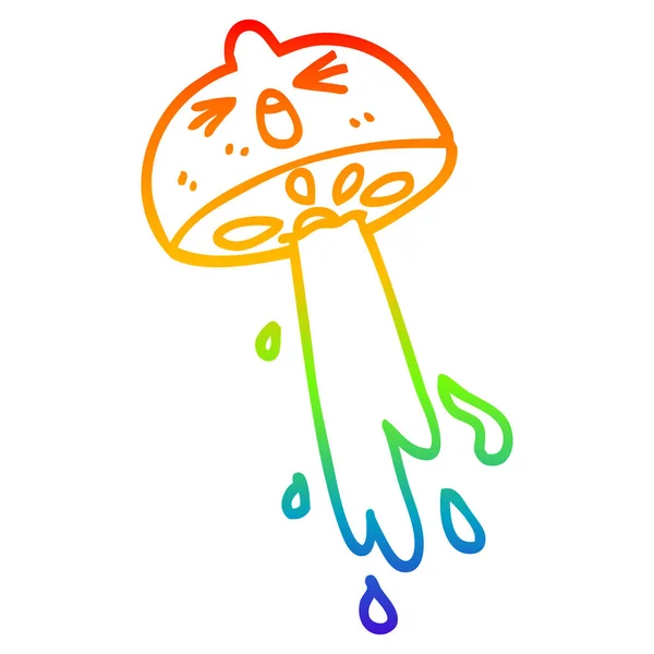 彩虹渐变线绘制卡通喷柠檬 — 图库矢量图片