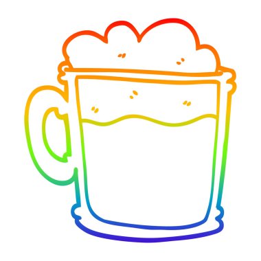 gökkuşağı degrade çizgi böğürtlen karikatür fincan çizim