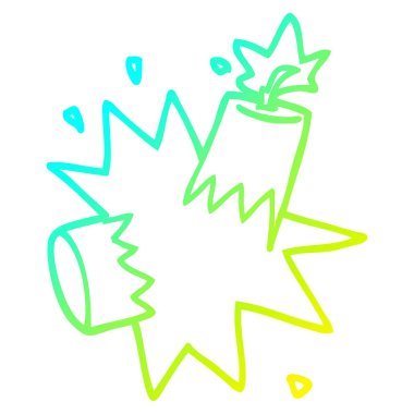 soğuk degrade çizgi çizim karikatür dinamit