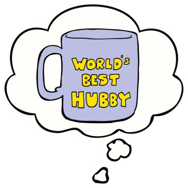 dünyanın en iyi koca kupa ve düşünce balonu