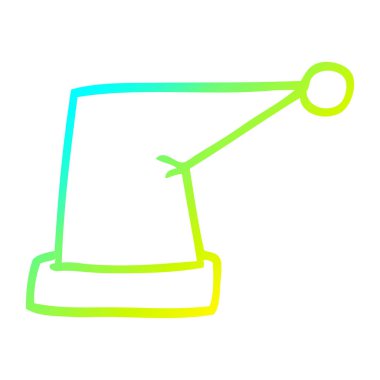 soğuk degrade çizgi çizim karikatür elf şapka