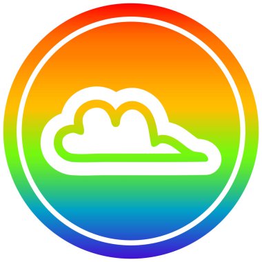 gökkuşağı spektrumlu hava bulutu dairesel