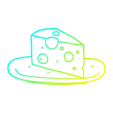 soğuk degrade çizgi çizim karikatür peynir