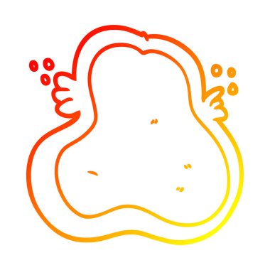 sıcak degrade çizgi çizim karikatür amip