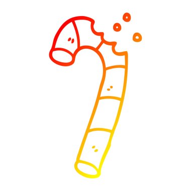 sıcak degrade çizgi çizim karikatür pembe şeker kamışı