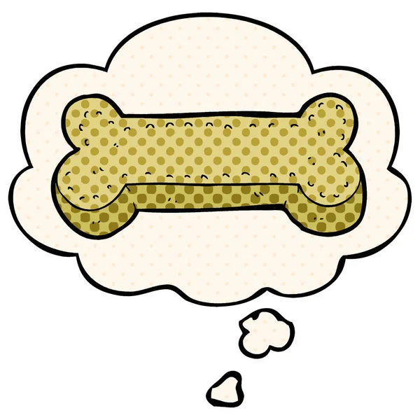 Мультяшний собачий печиво і мислення бульбашки в стилі коміксів — стоковий вектор