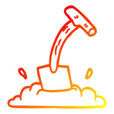 sıcak degrade çizgi çizim karikatür maça