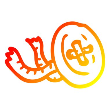 sıcak degrade çizgi çizim karikatür düğmesi