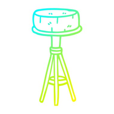 soğuk degrade çizgi çizim karikatür kahvaltı tabure