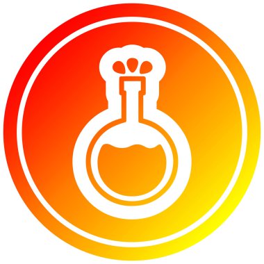 sıcak degrade spektrumda bilim deney dairesel