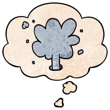 karikatür spouting su ve grunge doku patt düşünce kabarcık