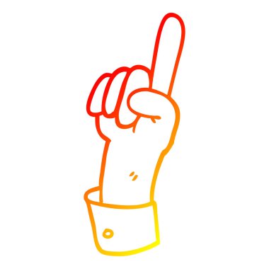 sıcak degrade çizgi çizim karikatür işaret eli