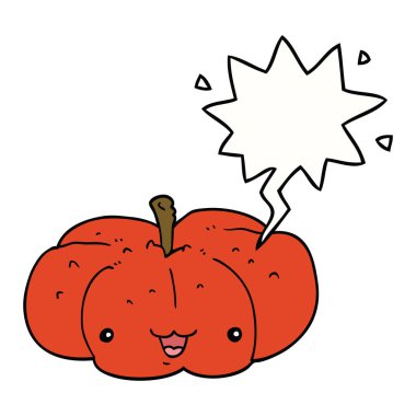 karikatür kabak ve konuşma balonu