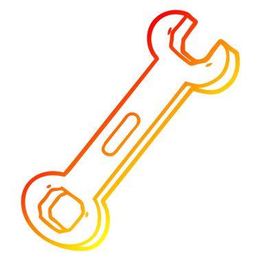 sıcak degrade çizgi çizim karikatür spanner