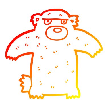 sıcak degrade çizgi çizim karikatür ayı