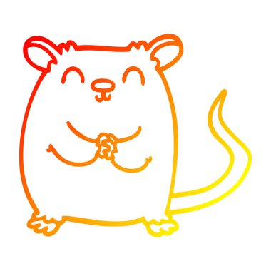 sıcak degrade çizgi çizim karikatür fare