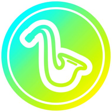 soğuk degrade spektrumda müzik aleti saksafon dairesel