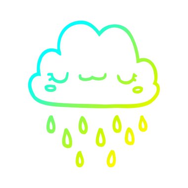 soğuk degrade çizgi çizim karikatür fırtına bulut