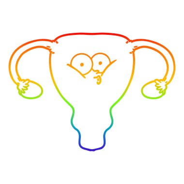 gökkuşağı gradyan çizgi çizim karikatür rahim