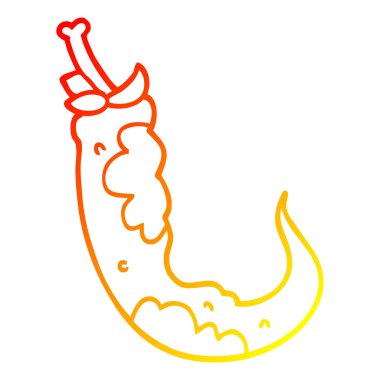 sıcak degrade çizgi çizim karikatür kırmızı acı biber biber