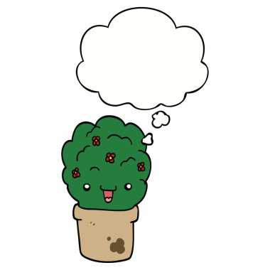 pot ve düşünce balonu karikatür çalı