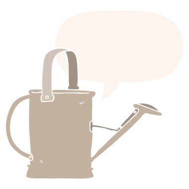 karikatür sulama olabilir ve retro tarzında konuşma balonu