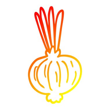 sıcak degrade çizgi çizim karikatür soğan