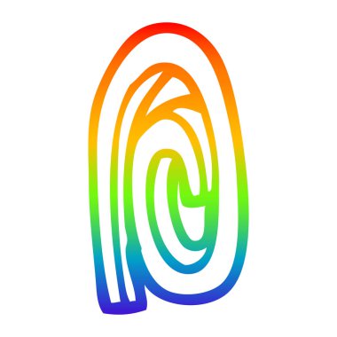 gökkuşağı gradyan çizgi çizim karikatür ataş