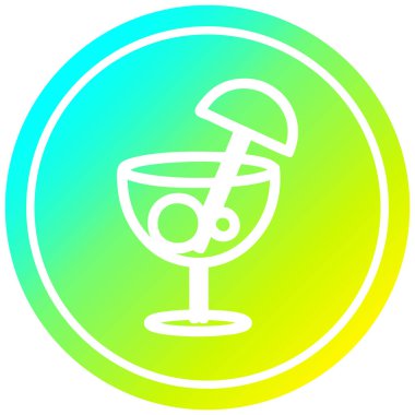 soğuk degrade spektrumda şemsiye dairesel kokteyl