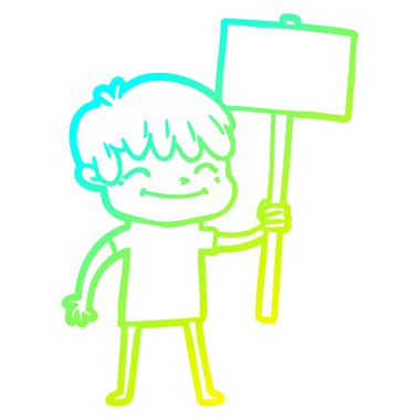 soğuk degrade çizgi çizim karikatür mutlu çocuk