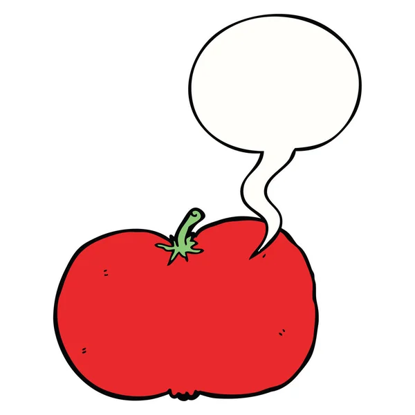 Bublina s kreslenou rajčaty a řečí — Stockový vektor
