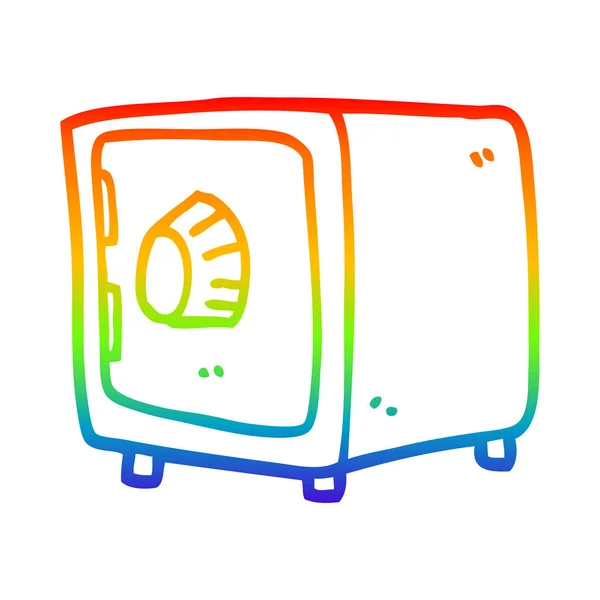 Arco-íris linha gradiente desenho desenhos animados seguro — Vetor de Stock