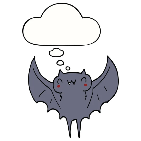 卡通蝙蝠和思想泡沫 — 图库矢量图片