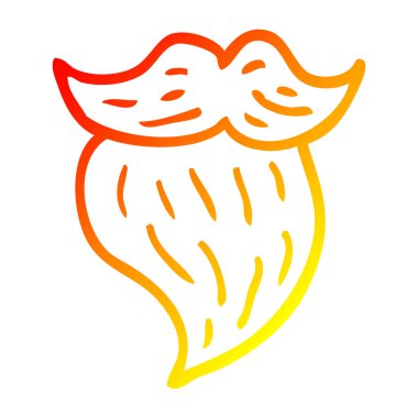 sıcak degrade çizgi çizim karikatür adams yüz kahverengi sakal