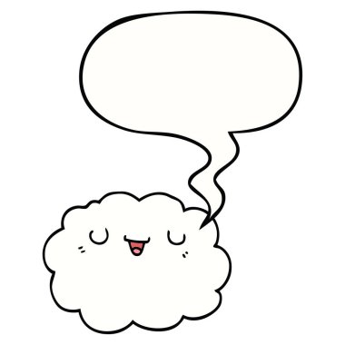 karikatür bulut ve konuşma balonu